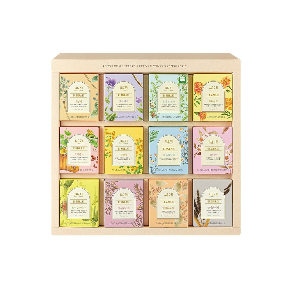 Ssanggye Tea Gift set / Tea Forest Dozen 12 Kinds 60 Tea Bags /Regular Tea Bag