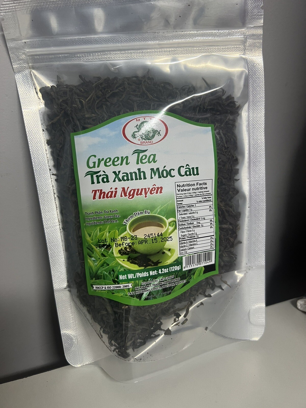 Green Tea Tra Moc Cau Thai Nguyen Product Of Vietnam 120g By MTT