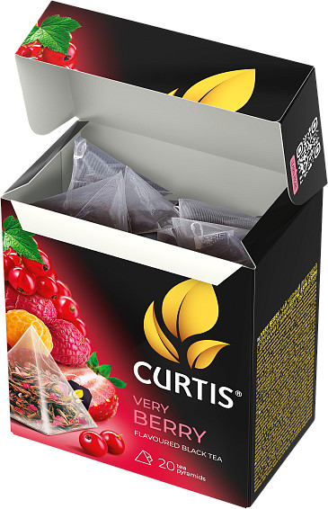 CURTIS Black Tea Very Berry 20 Pyramids Made in Russia RF NO GMO US Seller