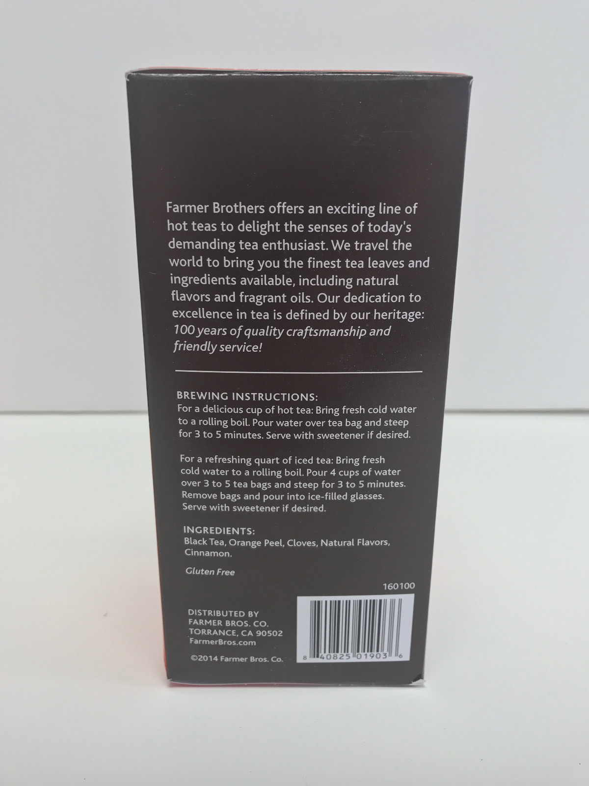 Farmer Brothers Premium Black Tea, Orange Spice, 6/25 ct boxes
