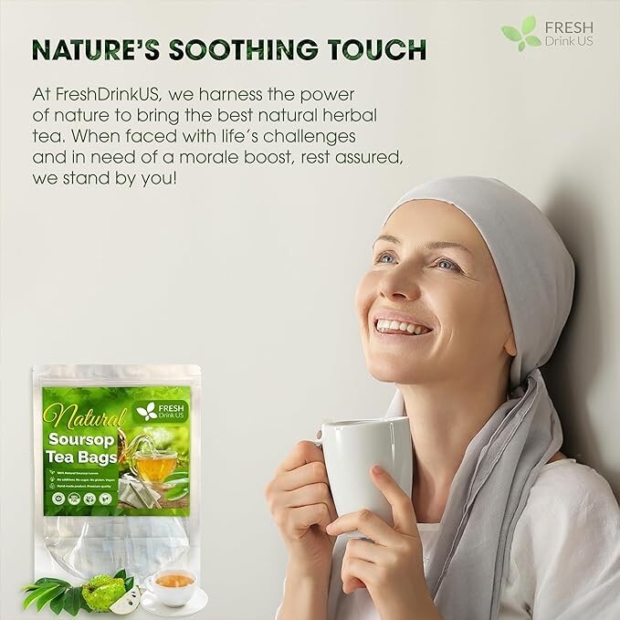 40 Premium Soursop Graviola Leaf Tea Bags, 100% Natural and Pure from Soursop Le