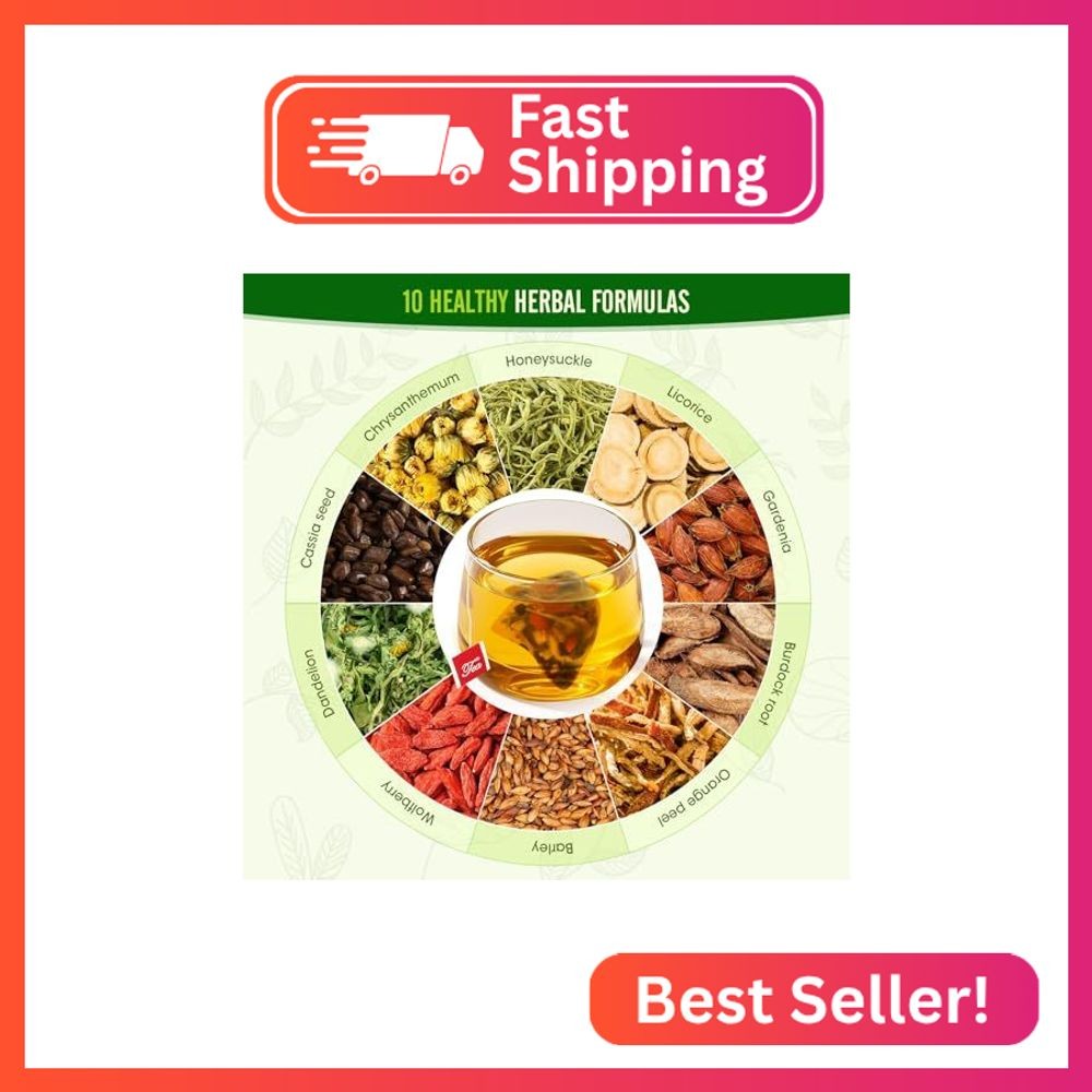 MQUPIN 12Pcs Dandelion Wolfberry Tea-10 Herbal Ingredients Blend, 5g/Bag,Kidney&