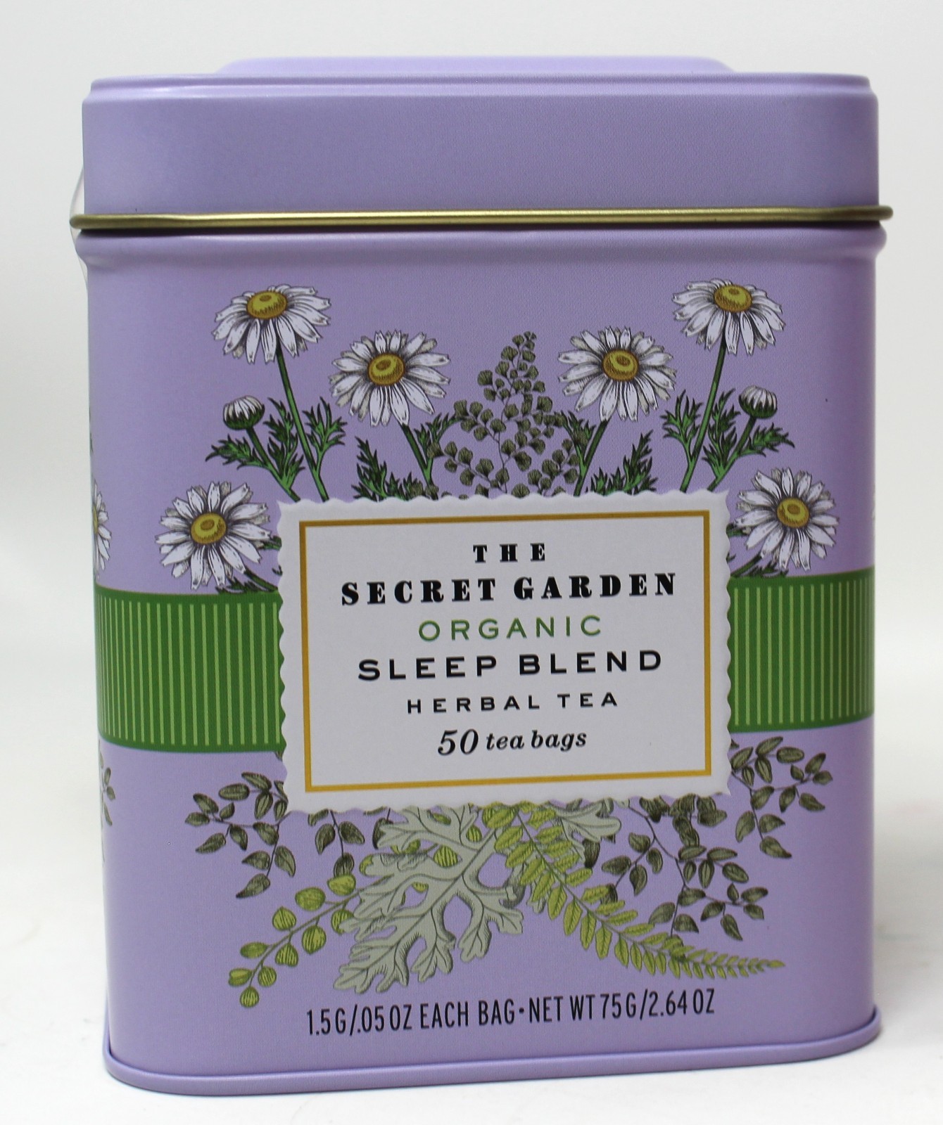 Organic Sleep Tea Secret Garden 50 Tea Bags Reusable Tin Exp 12/27 New