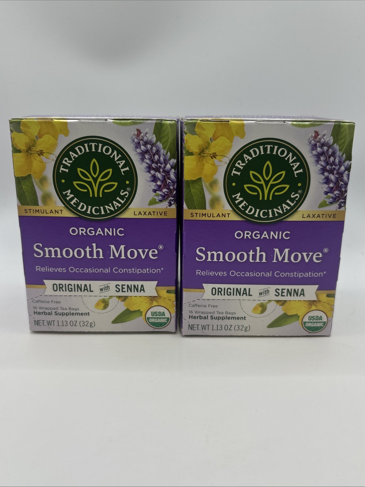 Traditional Medicinals Smooth Move, Helps Relieve Constipation Overnight, 32 Tea