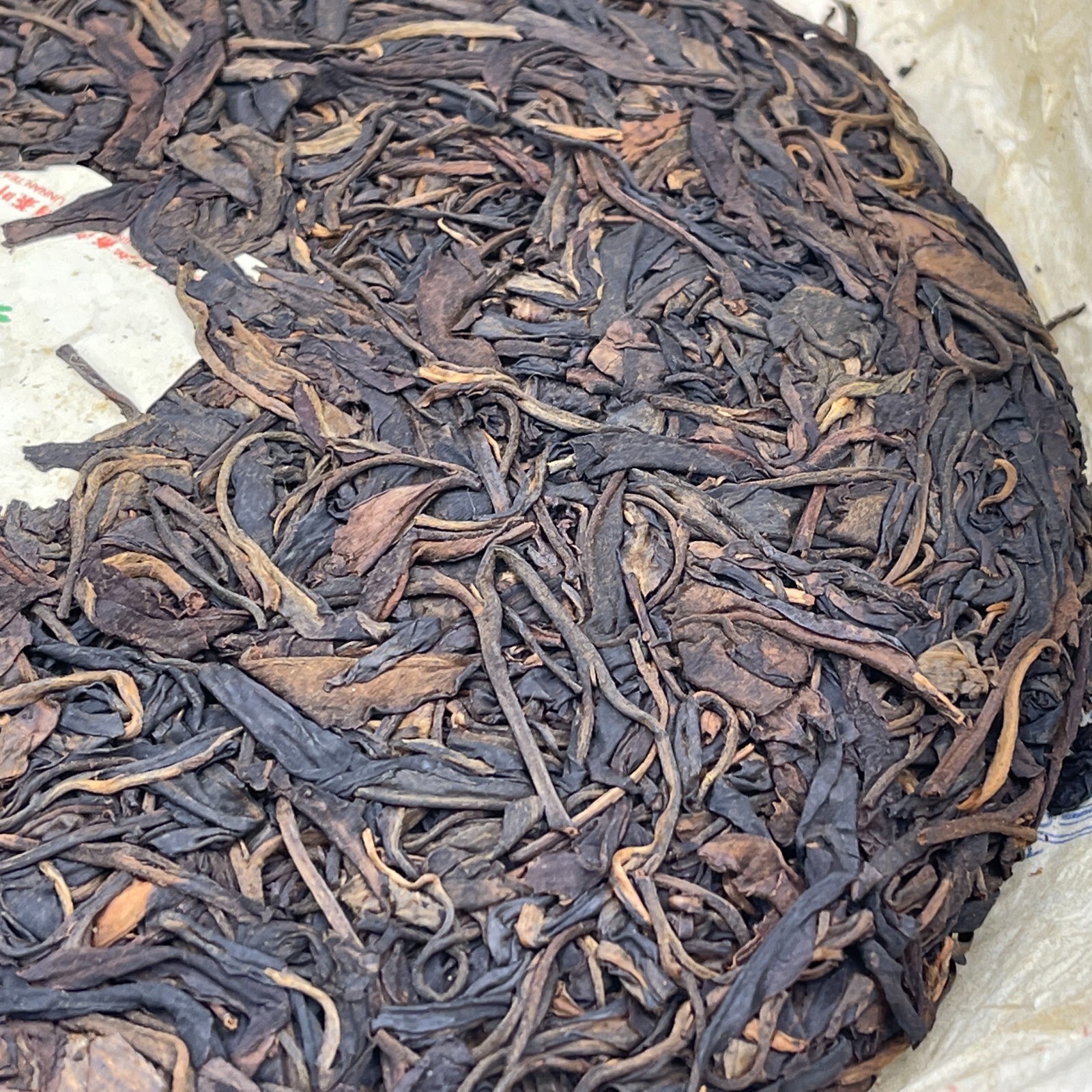 Pu-erh tea,2007,訂製茶Custom Tea,中茶牌易武圓茶China Tea Brand Yiwu Round Tea,380g,Raw