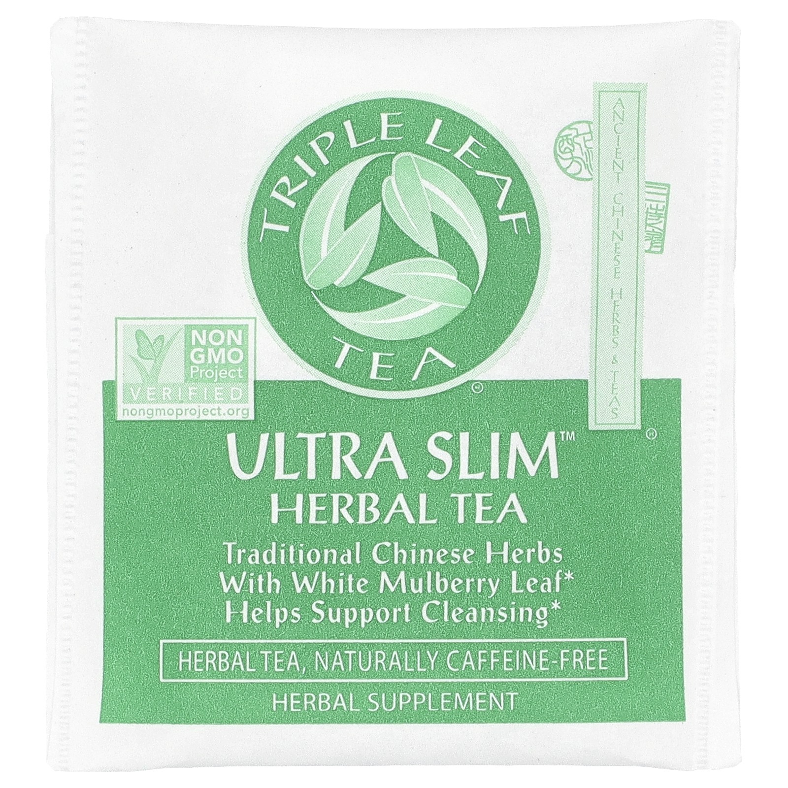 Ultra Slim, Herbal Tea, With White Mulberry Leaf, Caffeine-Free, 20 Tea Bags,