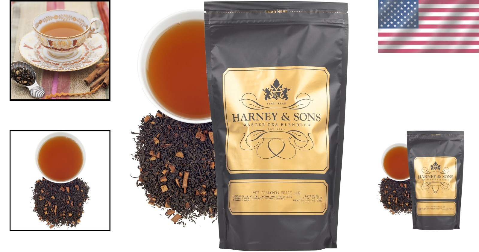 Hot Cinnamon Spice Black Tea with Orange Peel & Clove – 16 Oz Blend
