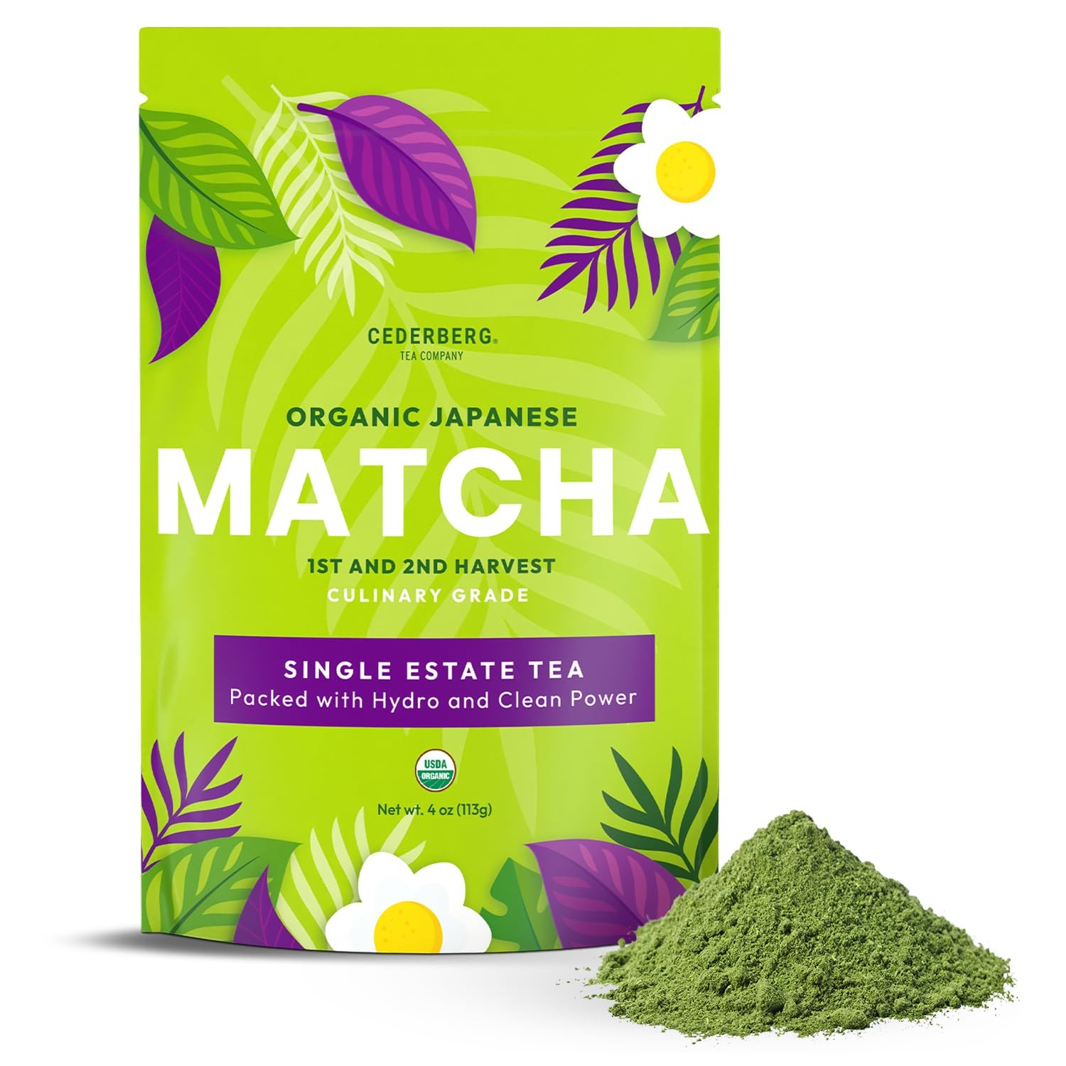 Organic Japanese Matcha 4 oz. Single Estate First & Second Harvest