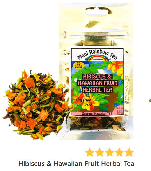 🌺Maui Rainbow Hibiscus & Hawaiian Fruit Herbal Tea 1.4 oz. (1 bag)