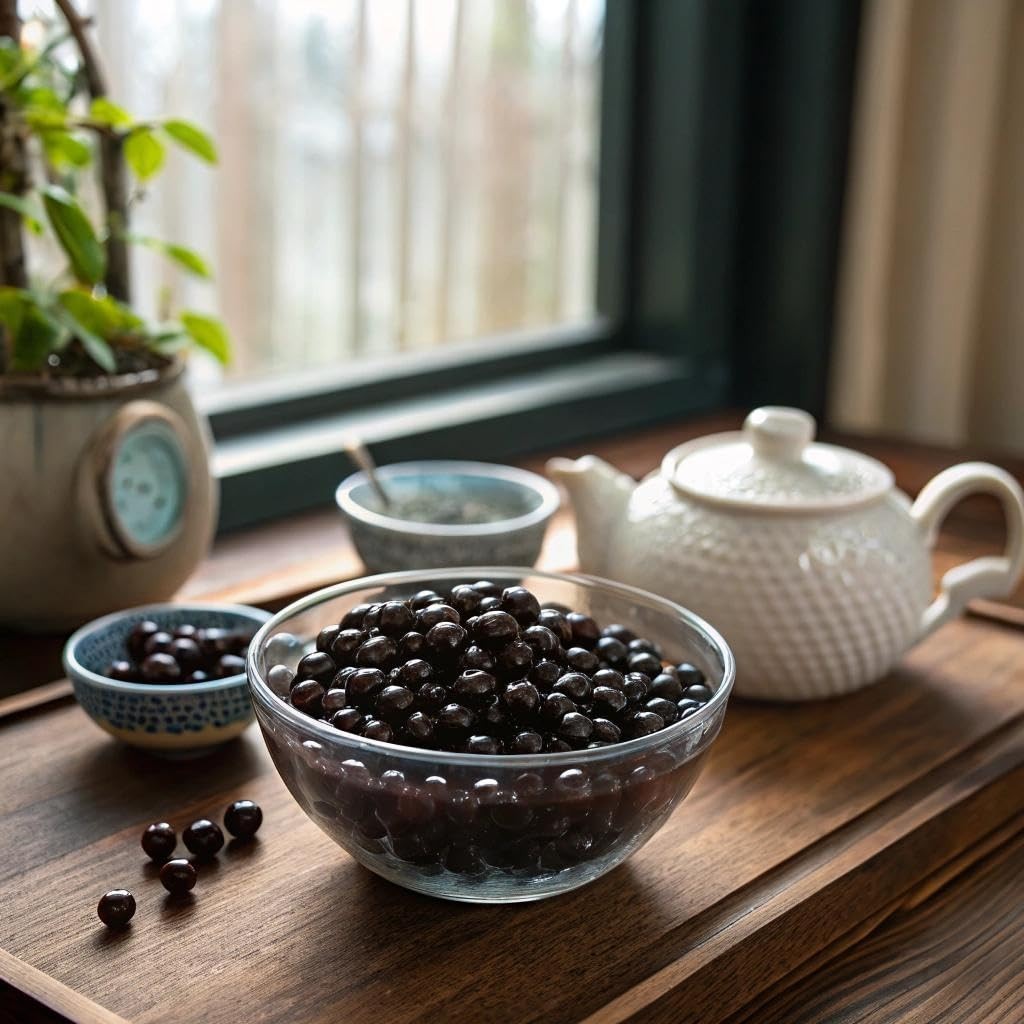 Microwave Ready Black Tapioca Pearls Boba 2.2LB Bubble Tea Drink Dessert