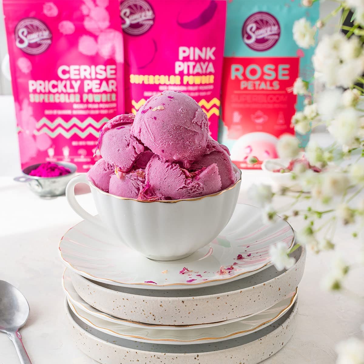 Dried Rose Petals Bloom, Caffeine-Free Tea, Gluten-Free, Non-GMO, 0.3oz 1 Pack
