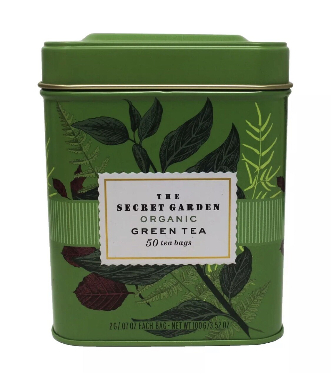 2 Box Secret Garden Organic Green Tea Total 100 Bags NWT 100g Each Box NOT 75g