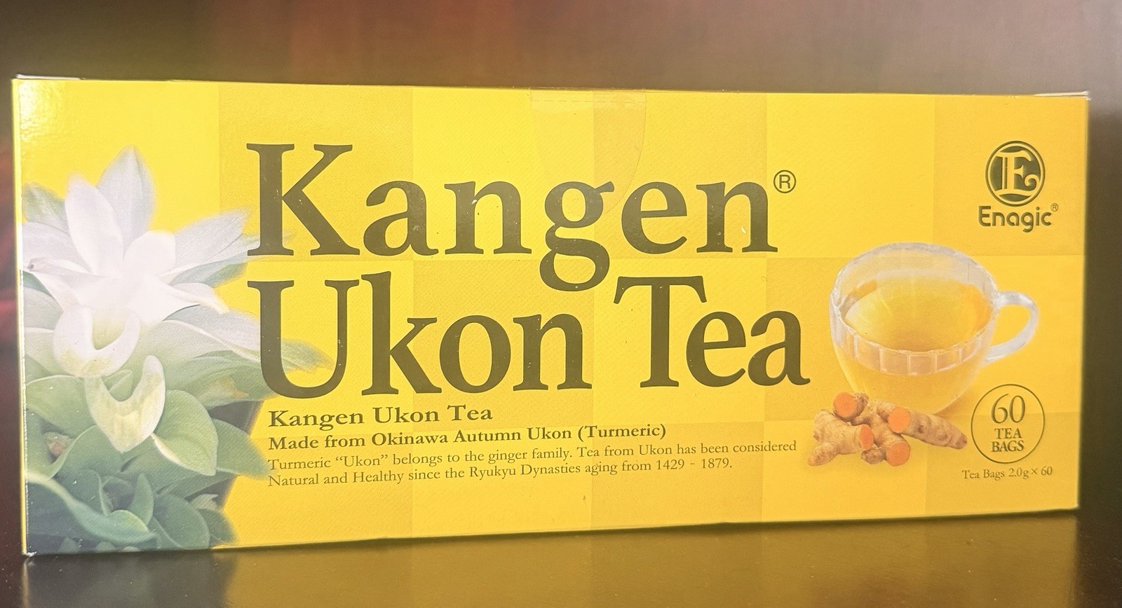 Enagic Kangen Ukon Turmeric Tea Bags 60 Pack Asian Pantry 2.0g Each Okinawa