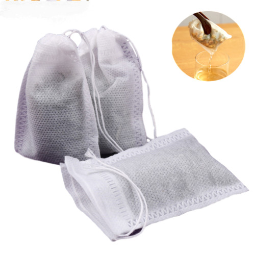 50/100pc Tea Bags Non-woven Fabric Tea Filter Bags for Spice Tea Infuser