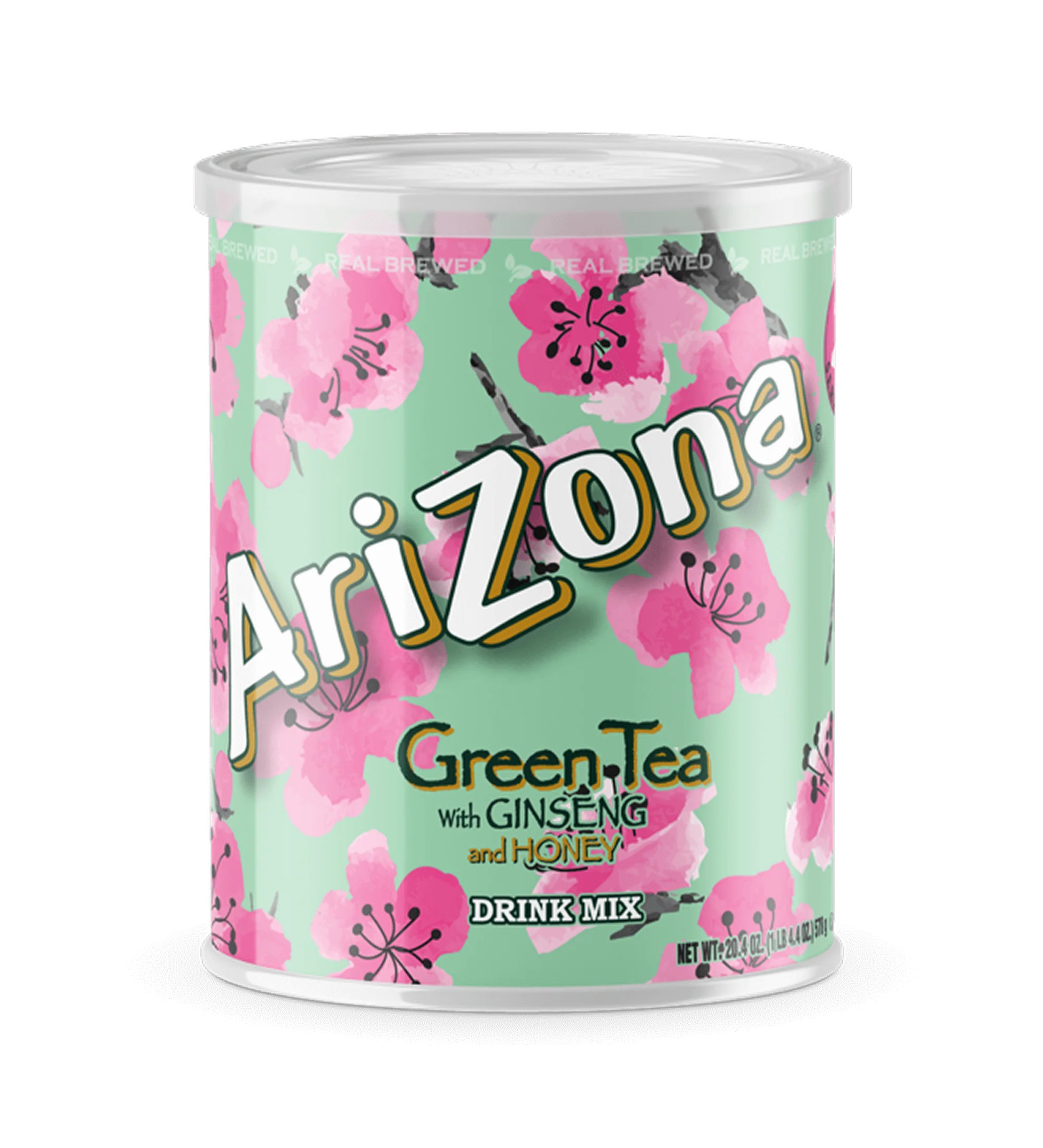 AriZona Green Tea – Sugar Sweetened Powdered Drink Mix – 20.4oz Canister, Makes