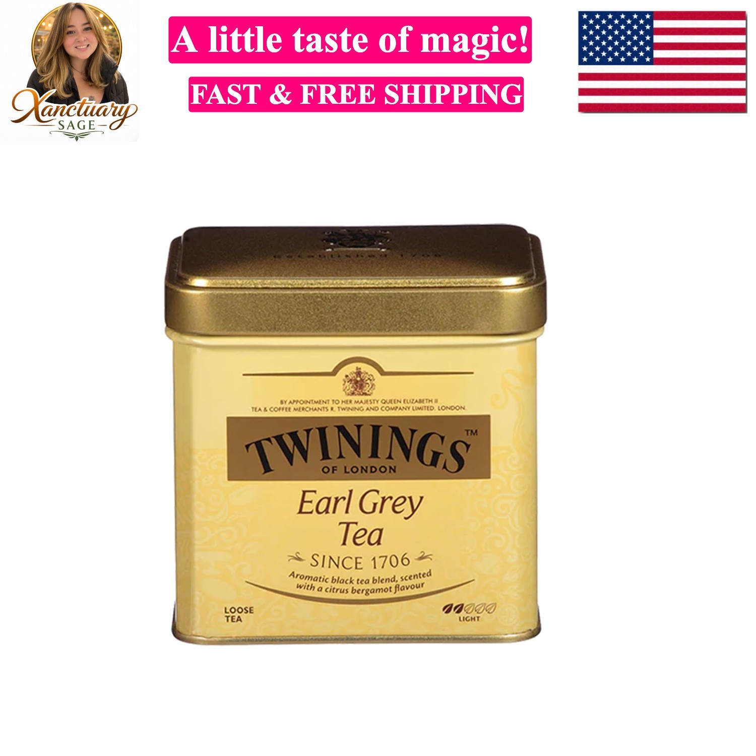 Earl Grey Loose Tea Tins, 7.05 Ounce Tins Pack of 1, Smooth, Flavourful, Robu…