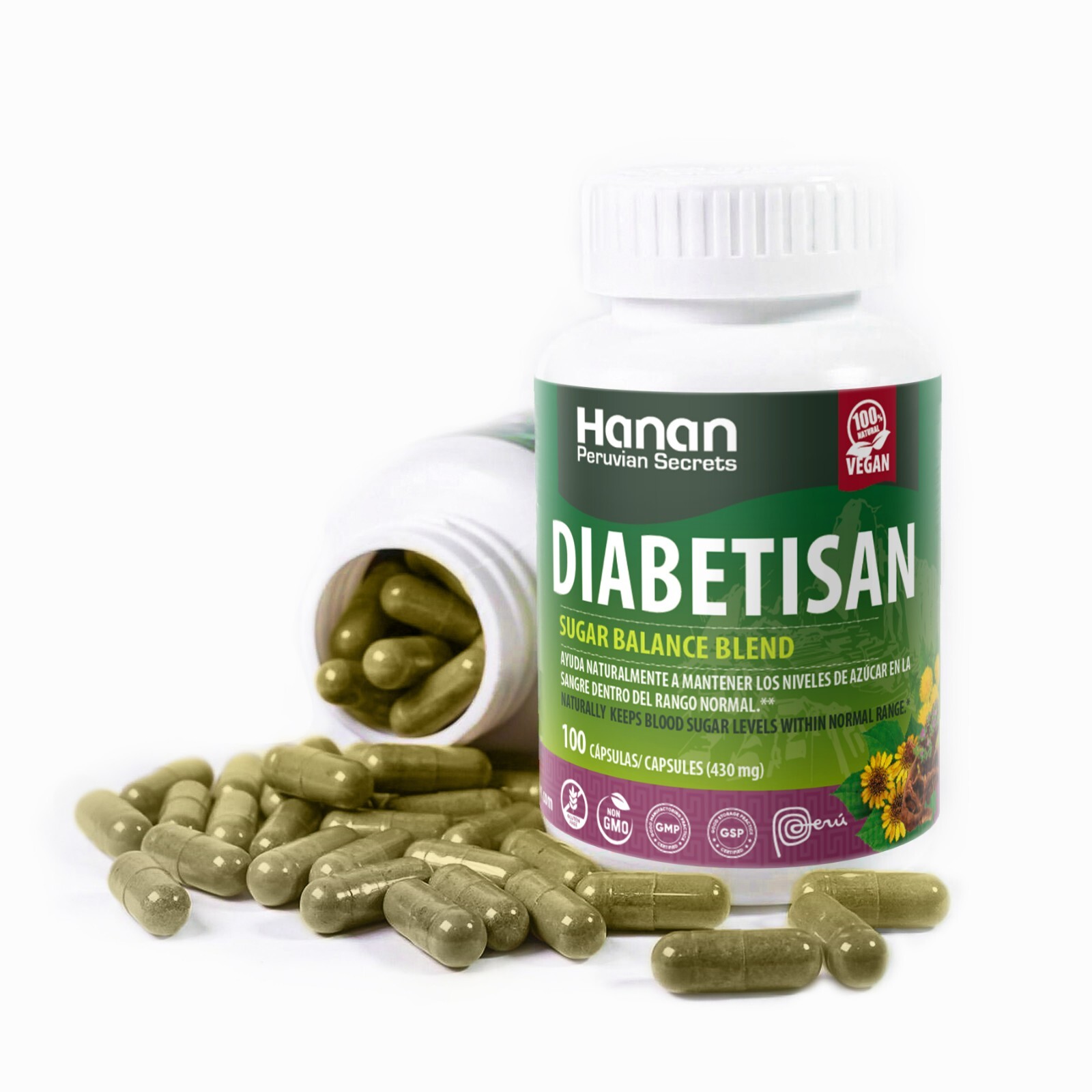 Hanan Diabetisan Sugar Balance Blend | 100 Capsules | Naturally Aids in Supporti