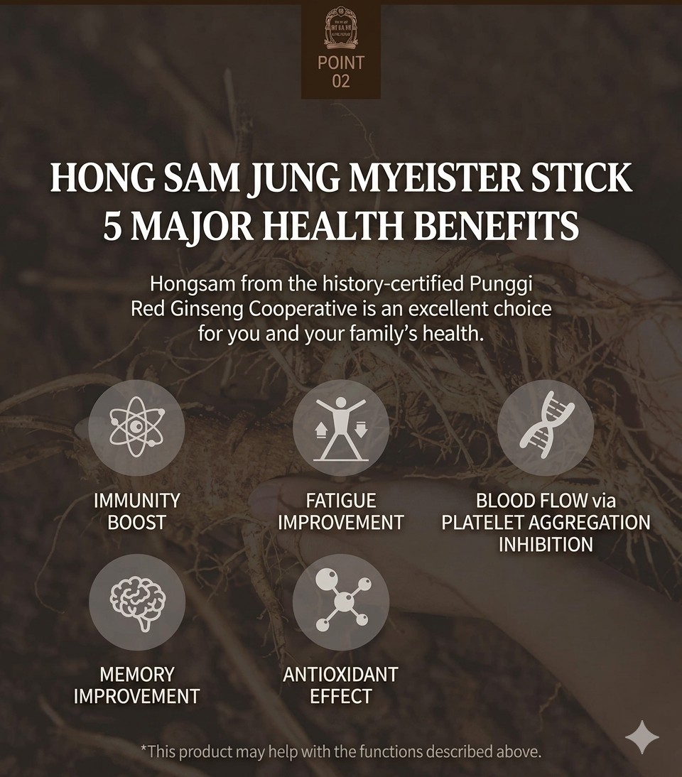 [Pung-gi Ginseng Nonghyup] Korean 6 Years Red Ginseng Pure Stick 10ml x 100 P