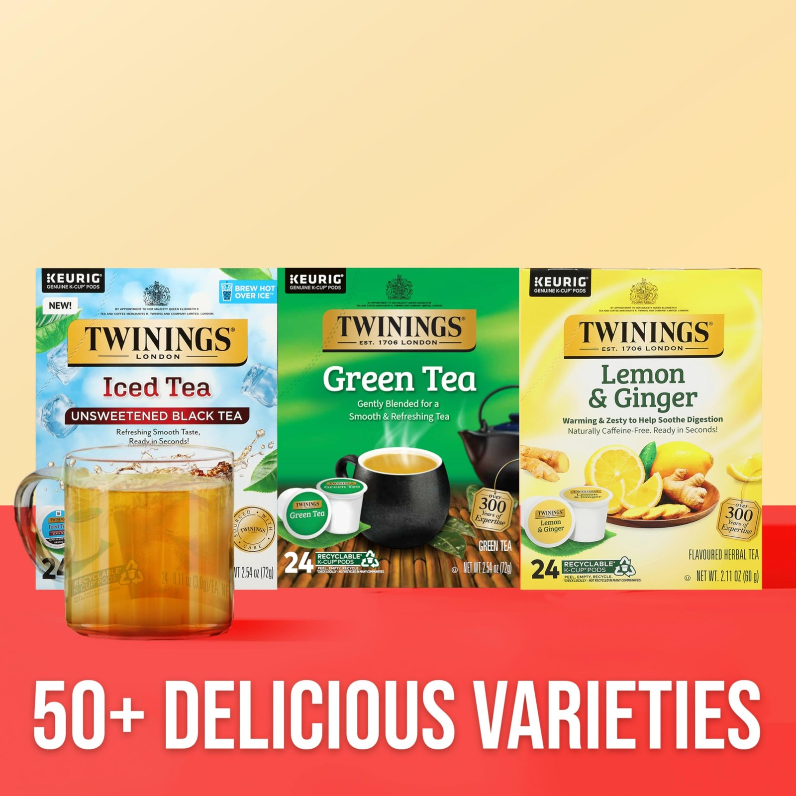 Twinings Green Tea K-Cup Pods for Keurig, 24 24 Count (Pack of 1),