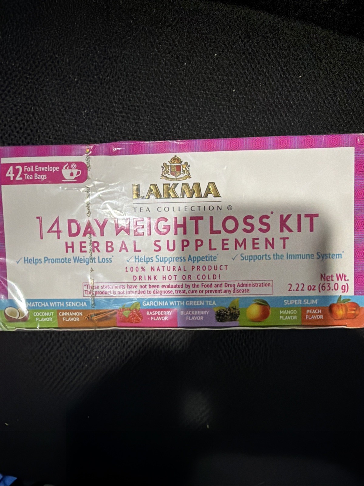 Lakma Tea Collection 14-Day Weight Loss Kit Herbal Supplement – 42 Tea Bags