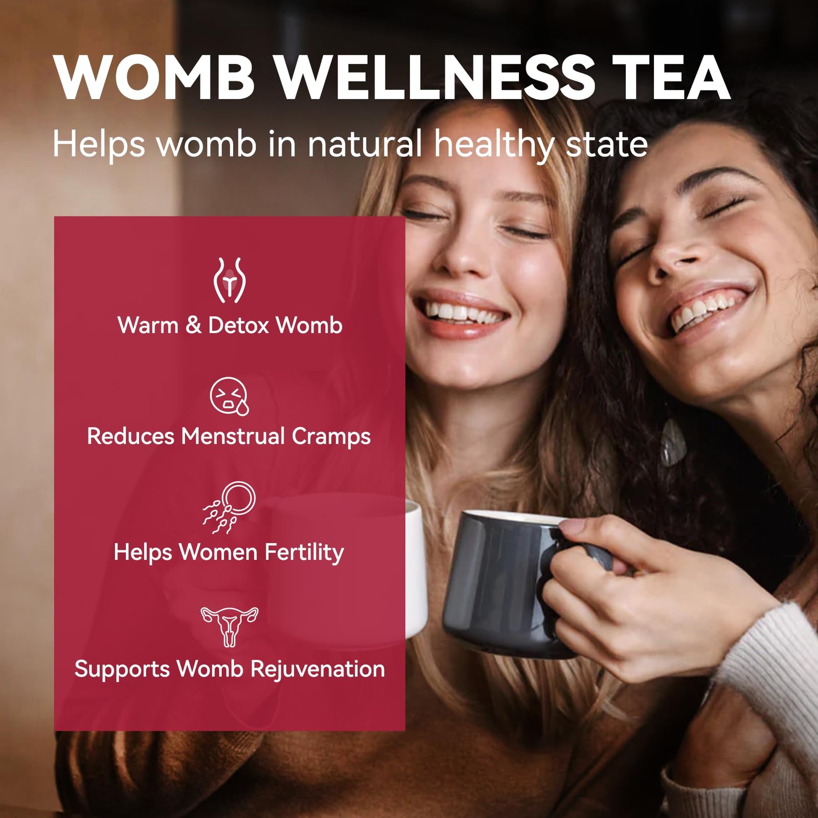 Natural Womb Fertility Tea for Women Ovary and Uterus Cleanse, Womb Detox Fib…