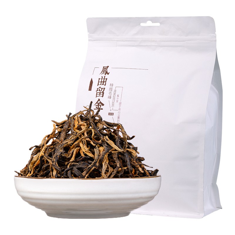 2025 Chinese Tea Black Tea Yunnan Dian Hong Dianhong Mao Feng Tea 500g