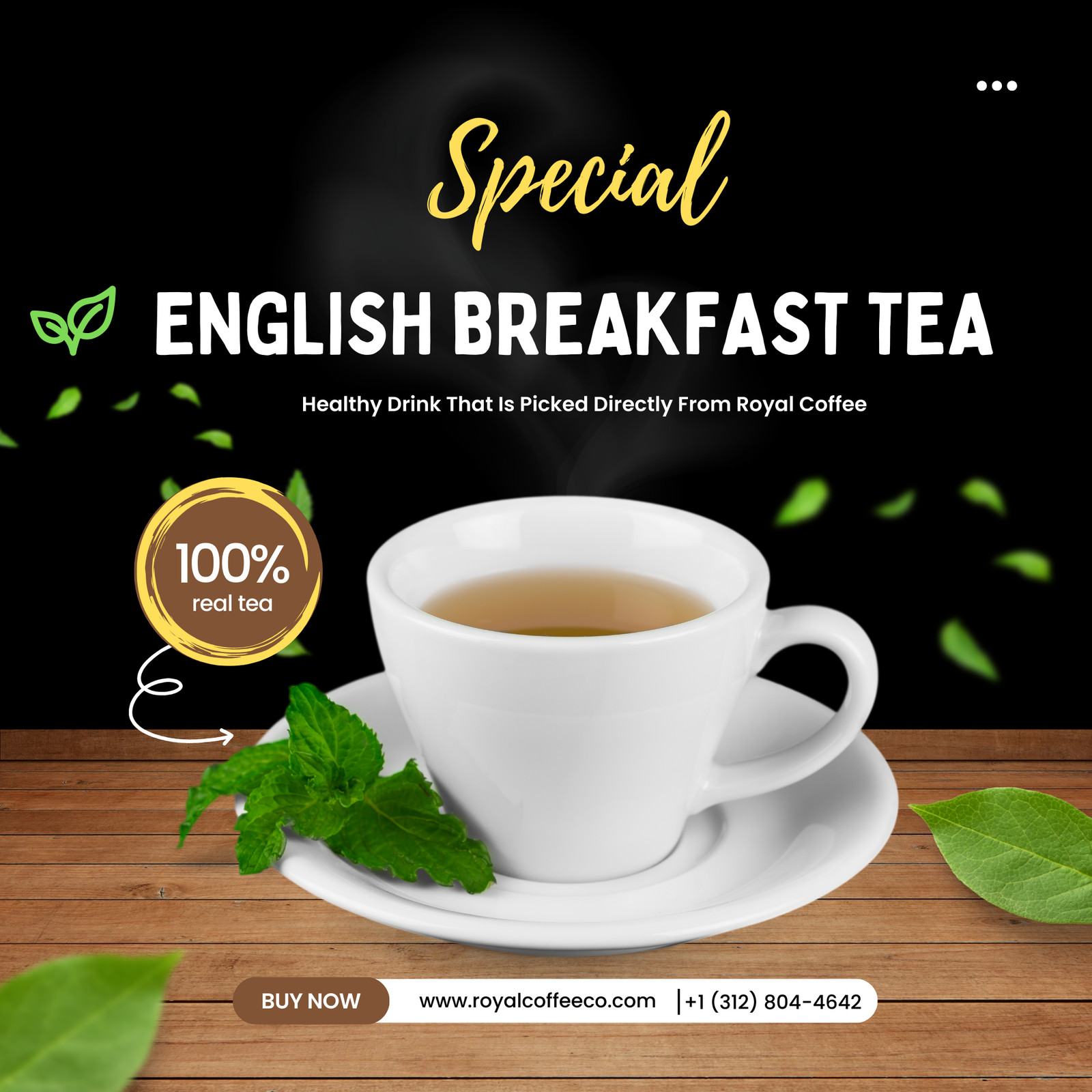 ROYAL English Breakfast African and Indian Blend Tea,