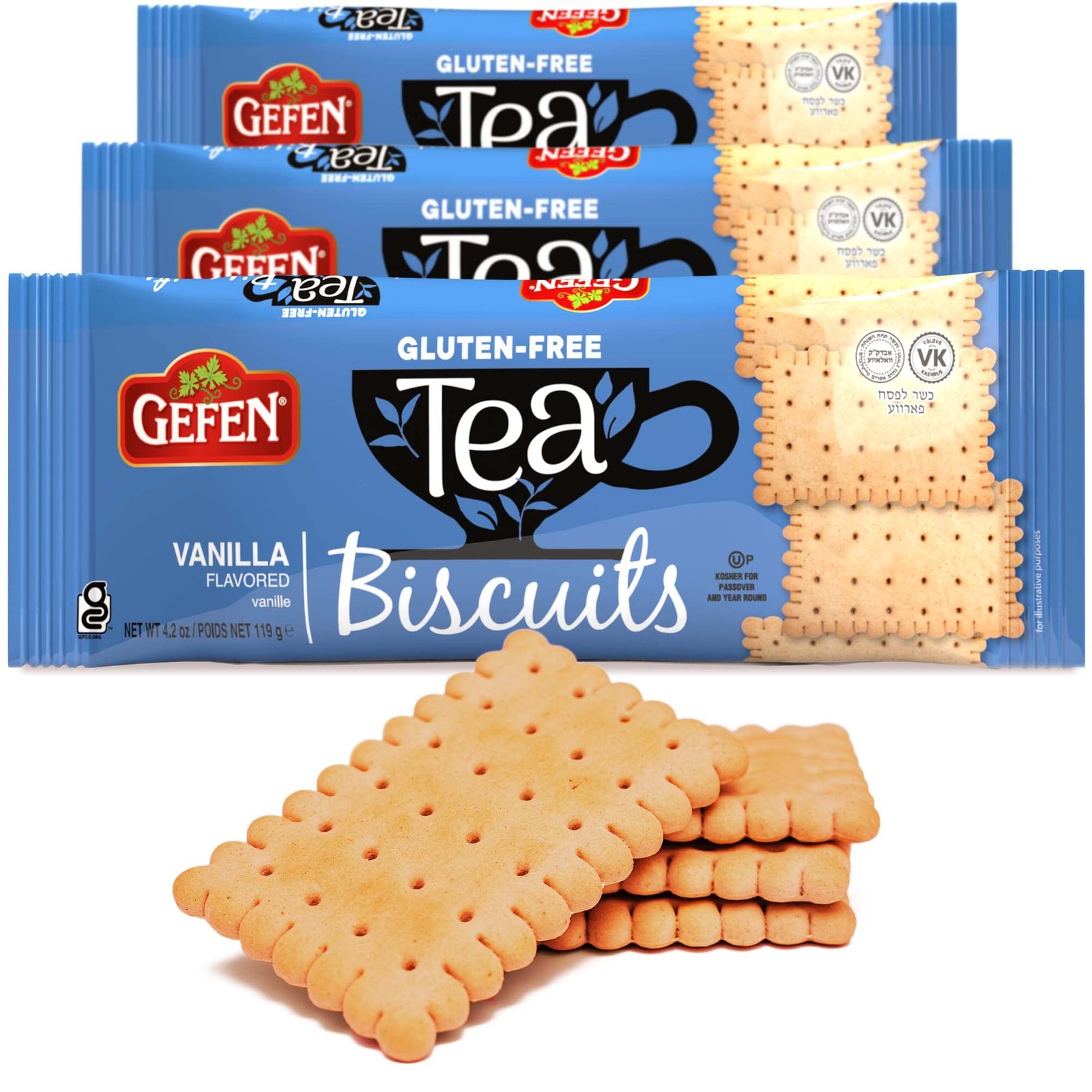 Gluten Free Vanilla Tea Biscuits 4.2oz (3 Pack) | Social Tea Biscuits | Koshe…