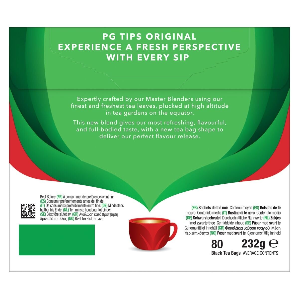 PG Tips Premium Black Tea, Pyramid Bags, 80 ct