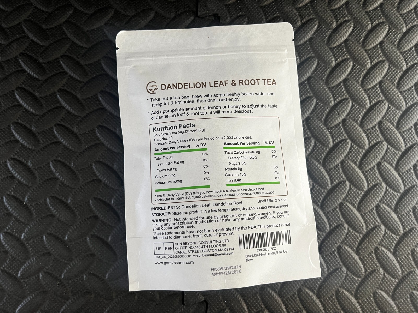 30 Count Organic Dandelion Leaf & Root Tea – Earthy Flavor & Health Benefits