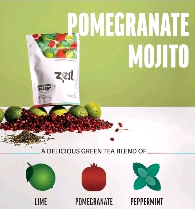 Zest Energy Green Tea *Pomegranate Mojito* High 20 Bags Count *Factory Sealed*