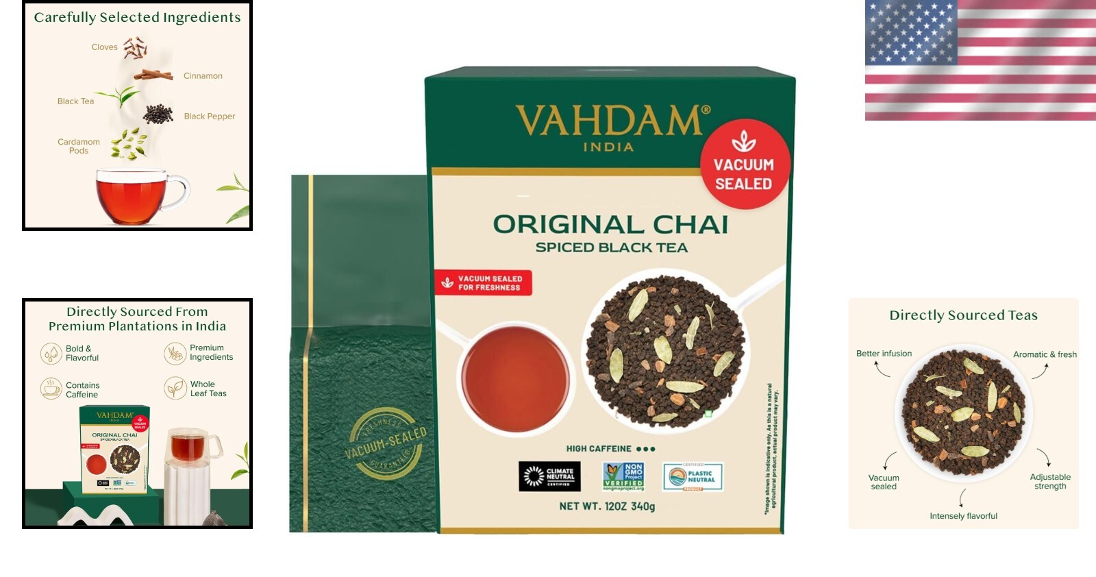 Loose Leaf Masala Chai Tea – 340g Vacuum Sealed for Lasting Freshness