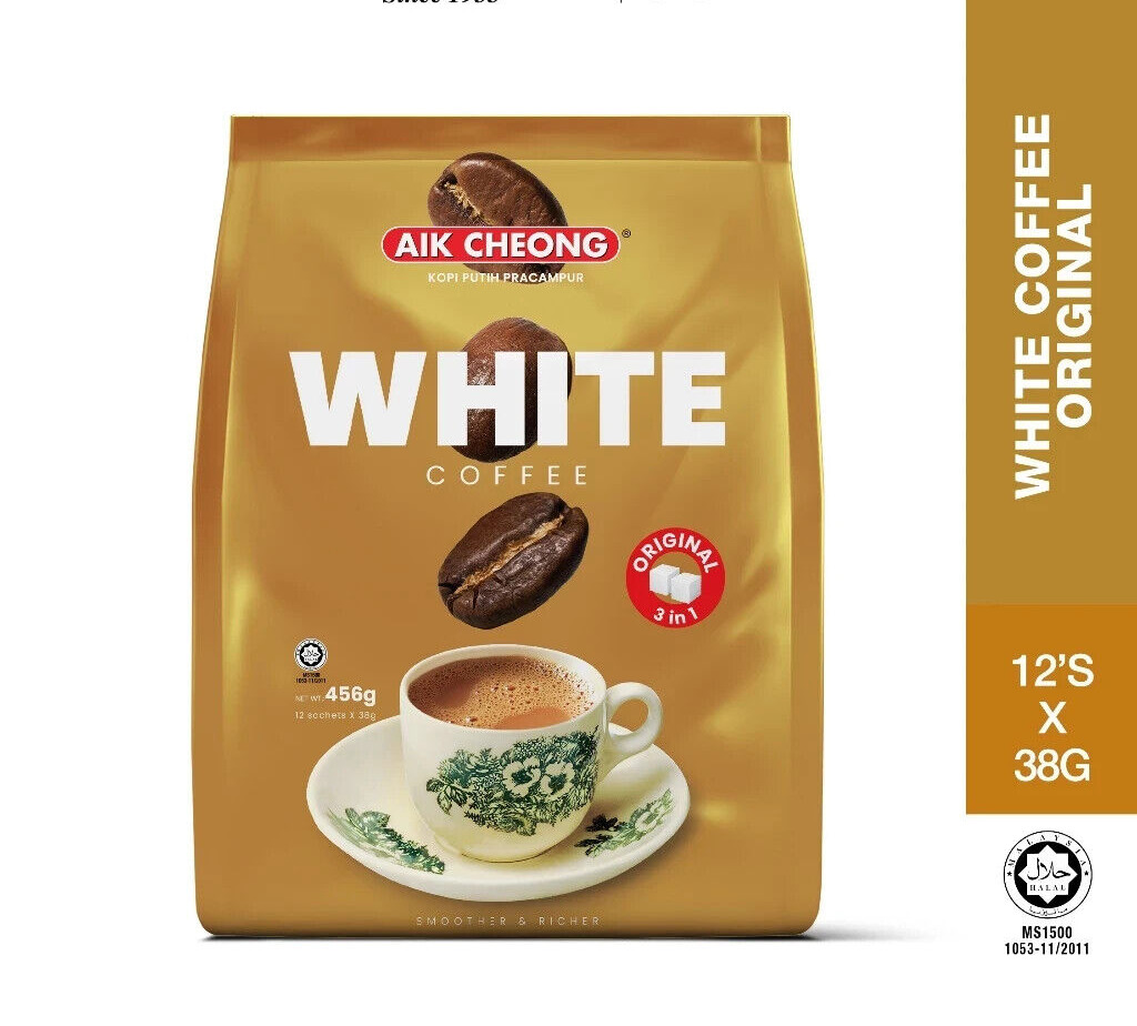 AIK CHEONG 3 IN 1 WHITE COFFEE ORIGINAL (38g x 12s) MALAYSIA PRODUCT