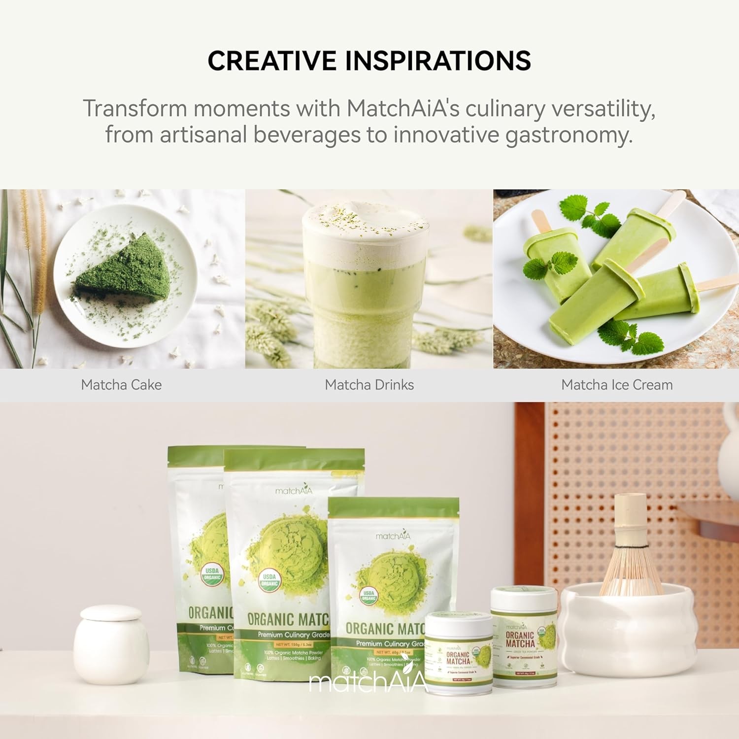 Organic Matcha Green Tea Powder – Premium 60g / 2.1oz Pouch