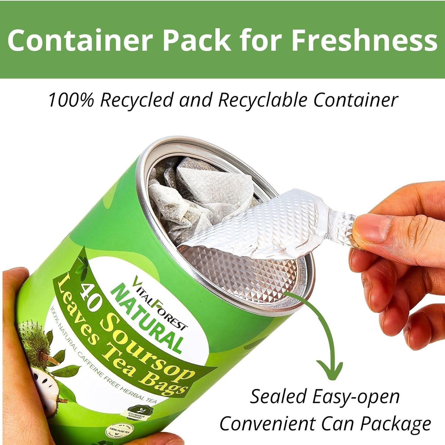 Soursop Graviola Leaf Tea Bags – 40 Count of Stress Relief and Wellness