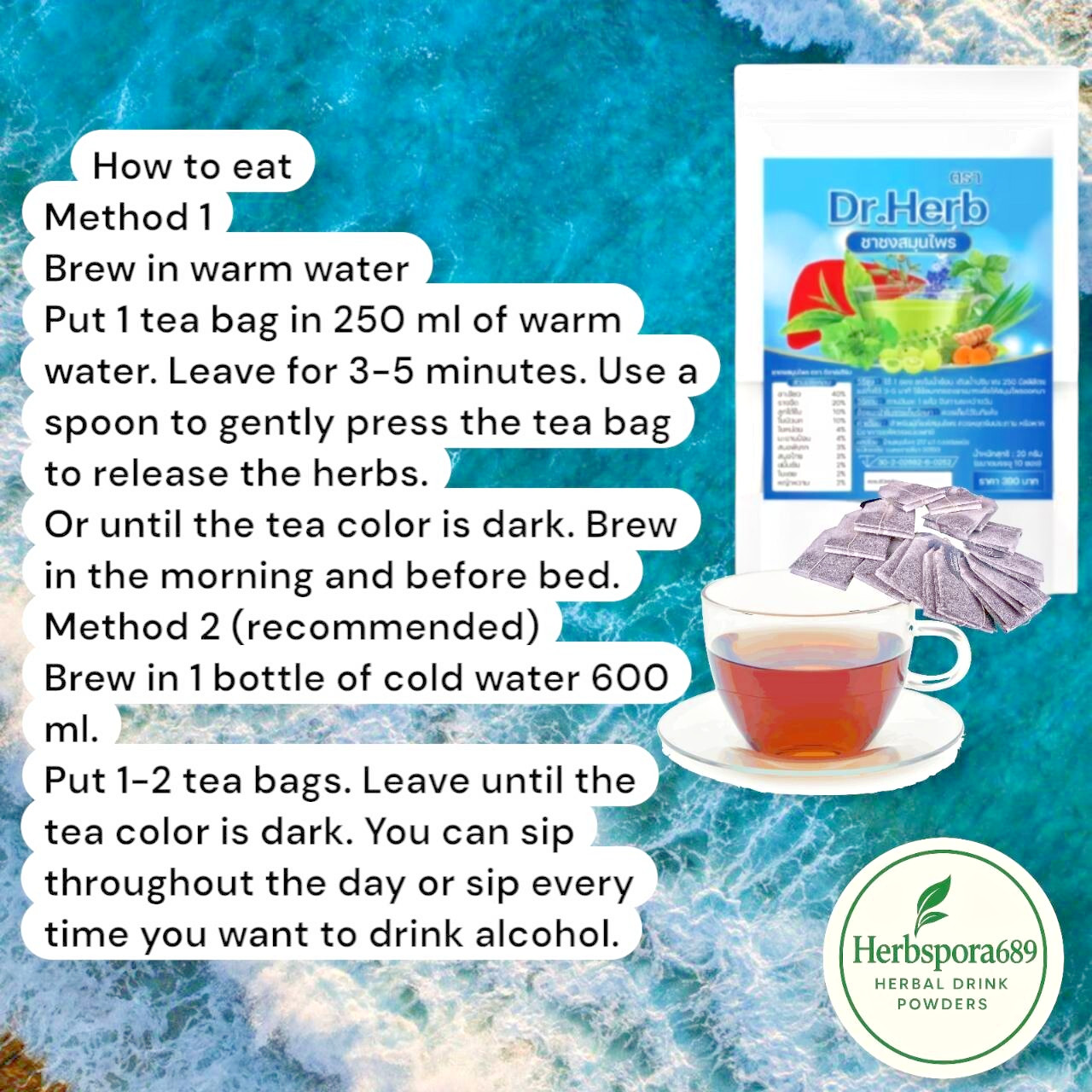 Herbal Tea Stop Drinking Alcohol Reduce Craving Detox Liver Care Natural 3 pack.