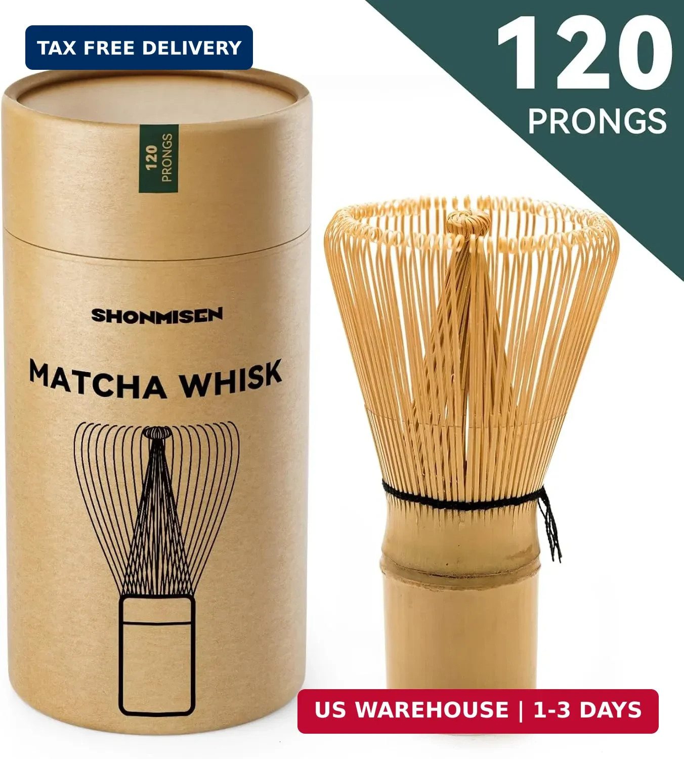 Bamboo Matcha Whisk 80/100/120 Prong, Traditional Japanese Chasen Matcha Stirrer