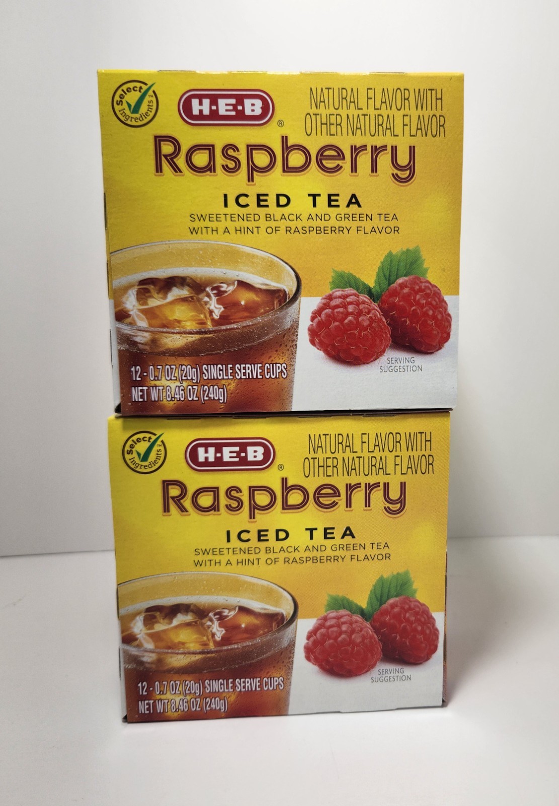 HEB Raspberry Iced Tea 12 Single Cups (Set of 2)