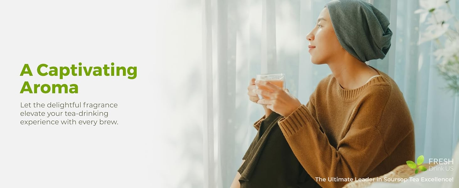 FreshDrinkUS, 15 Premium Soursop Graviola Leaf Tea Bags, 100% Natural and Pure