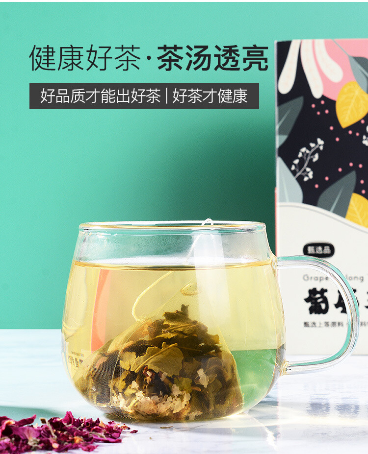 Grape Oolong Tea Bags Flavored Oolong Japanese Style Premium Tea 50 Bags
