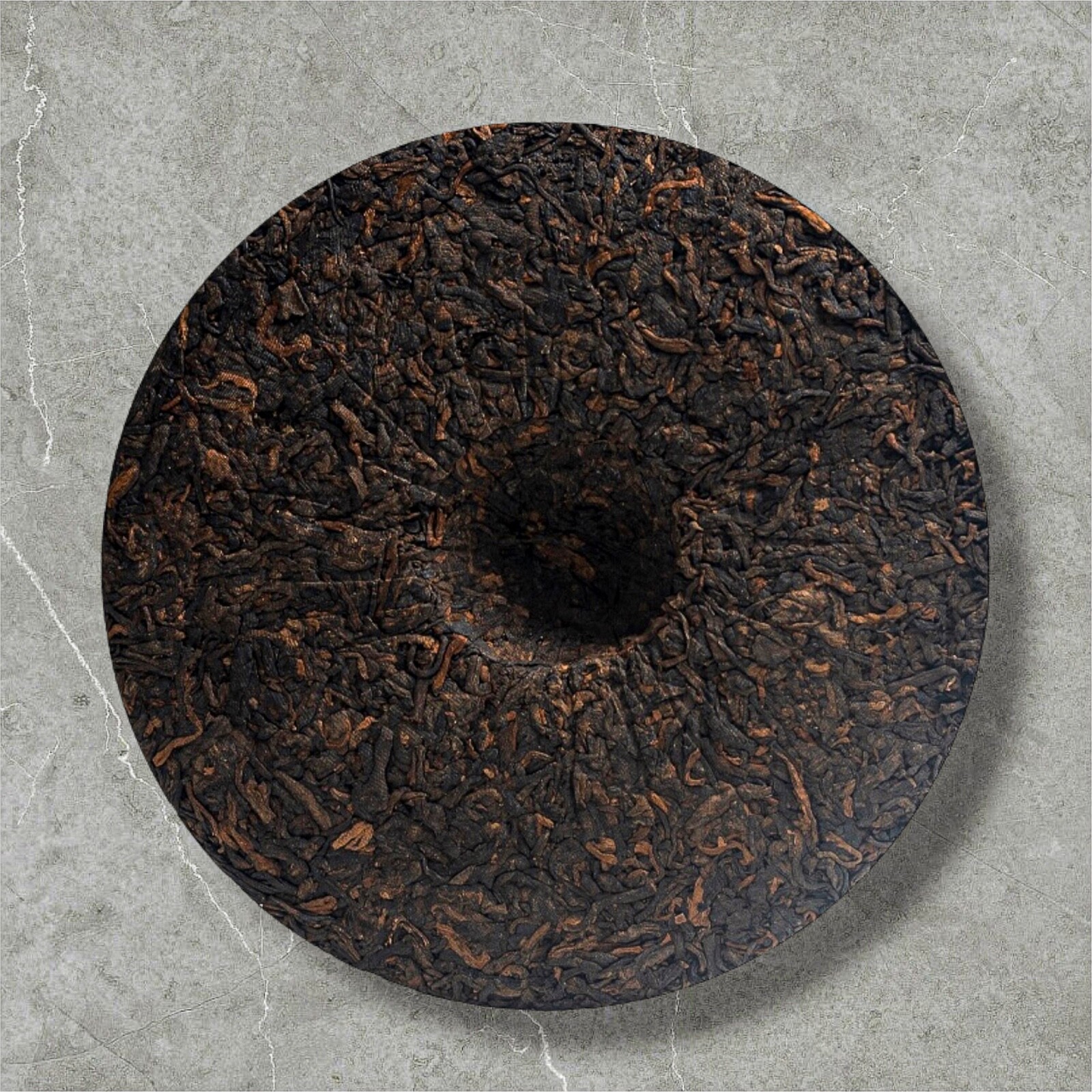 Golden Sip 2019 Shu Puer Tea Cake Ripe Puerh Fermented Qi Zi Bing Cha 357g