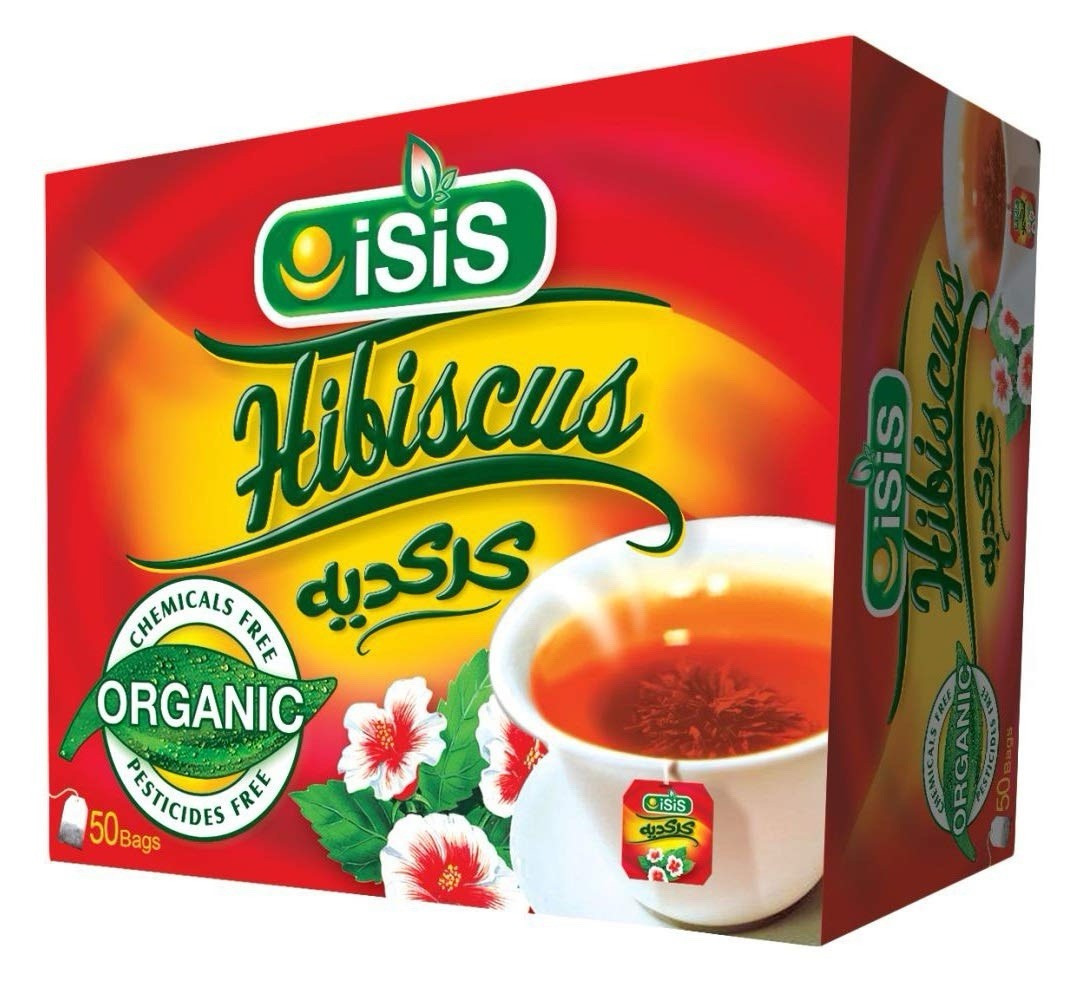 2x Boxes Organic ISIS Natural Egyptian Hibiscus Herbal Tea 2X50 Bags كركديه
