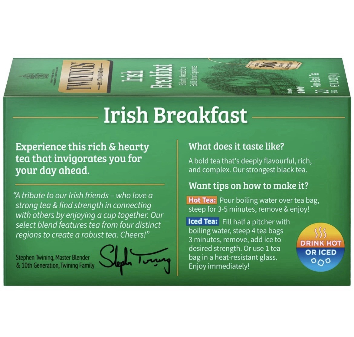 Twinings Irish Breakfast Tea Bags Bold Black Tea 6Pk 20 Count (120 Bags Total)