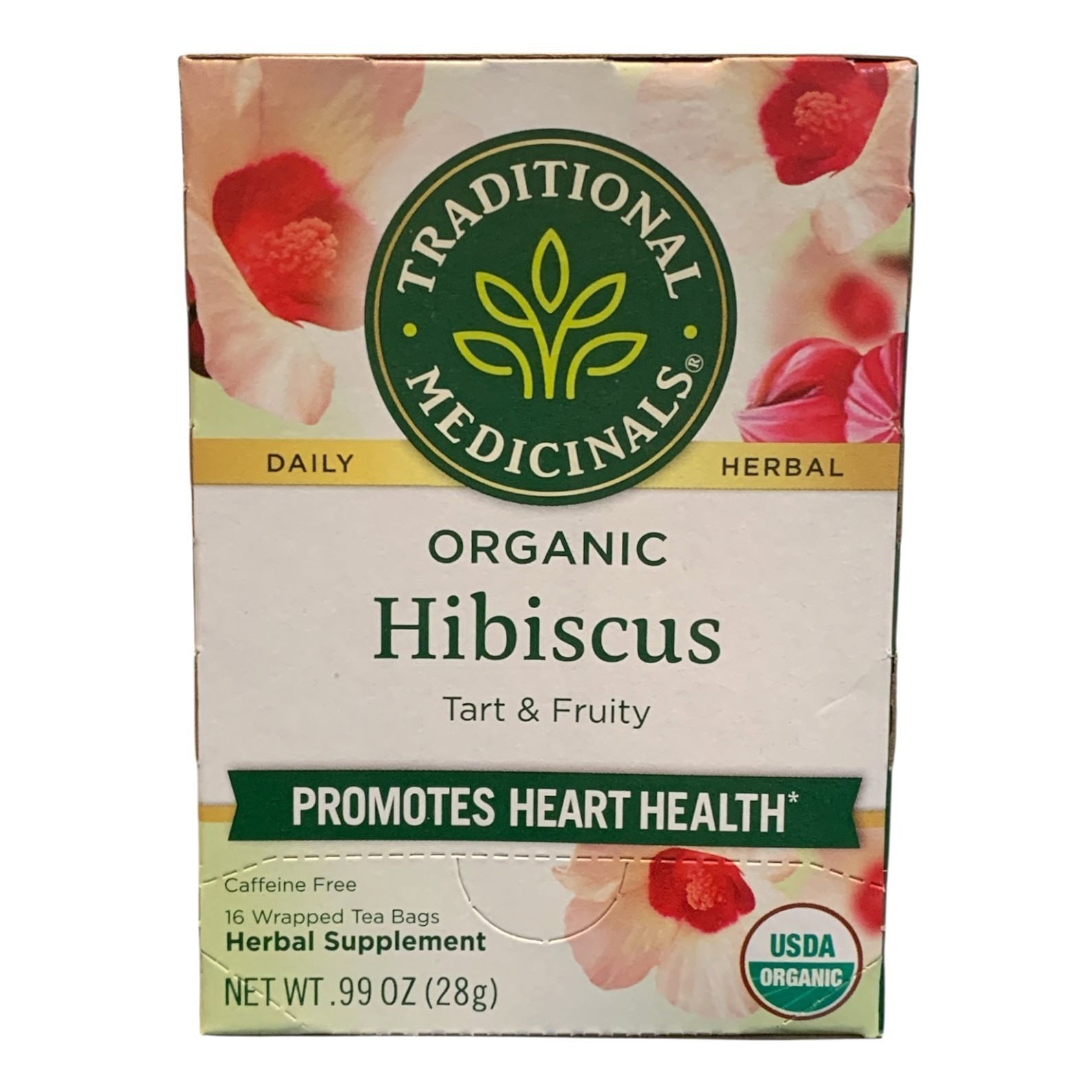 Traditional Medicinals Organic Hibiscus Herbal Tea, 6 Boxes of 16 ct BB 02/2028