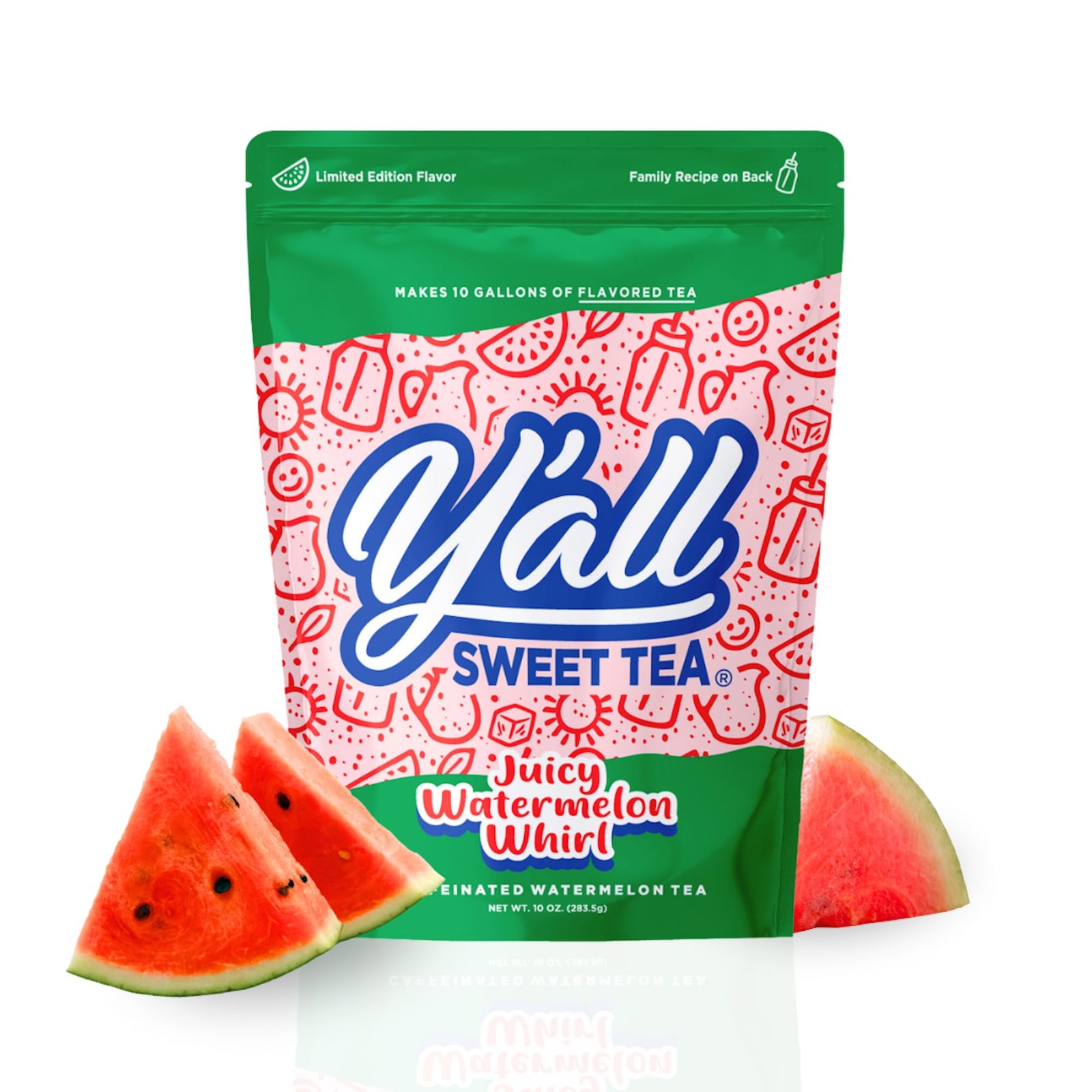 Y’all Sweet Tea Watermelon Flavored Iced Tea Bags One Gallon Size in 10 Gall…