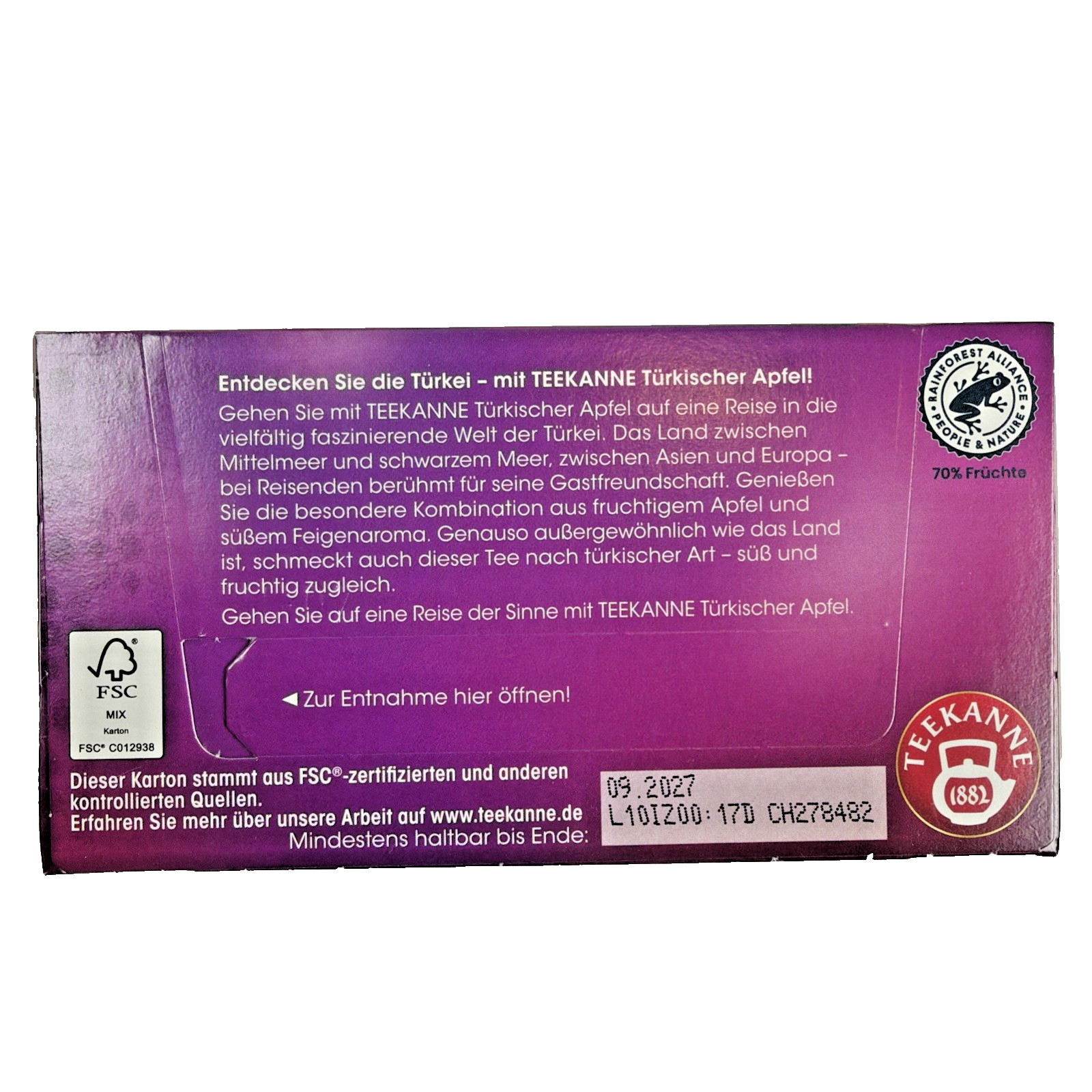 Teekanne tea Turkish Apple – 1 box / 20 tea bags- Tuerkischer Apfel- German