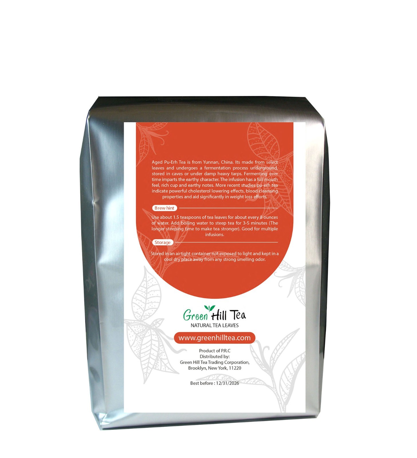 Aged Puerh Pu erh Tea loose leaf tea weight loss lower cholesterol detox tea 1LB