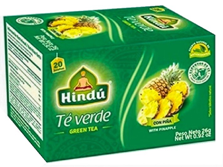 Hindu Green Tea with Pineapple -Weight Loss- 20 Bags Box (Pack of 4)