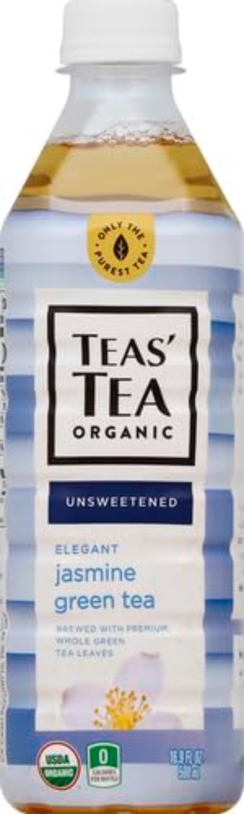 USDA Organic Jasmine Green Tea – 16.9 Fl Oz, High Caffeine & Zero Calorie