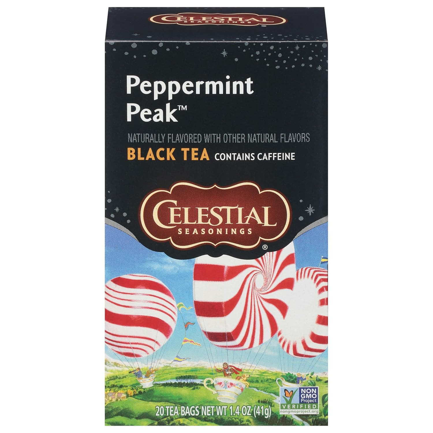 Morning Thunder Black Tea, Caffeinated, 20 Tea Bags Box (Pack of 6)